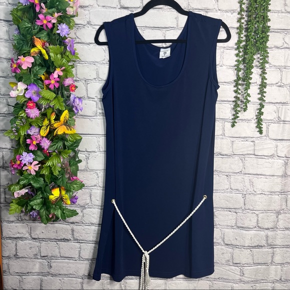 °🌼3/$30🌼Dream Beach Sleeveless Blue Mini Dress  Size XL - Picture 1 of 16